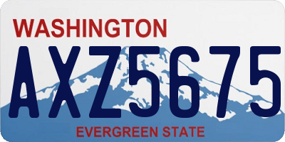 WA license plate AXZ5675