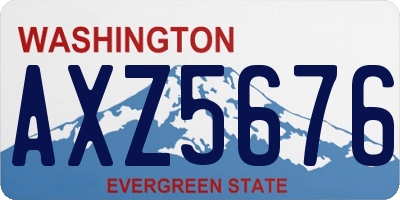 WA license plate AXZ5676