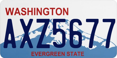 WA license plate AXZ5677