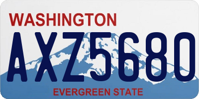 WA license plate AXZ5680