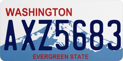 WA license plate AXZ5683