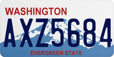WA license plate AXZ5684