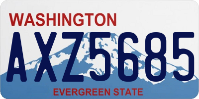 WA license plate AXZ5685