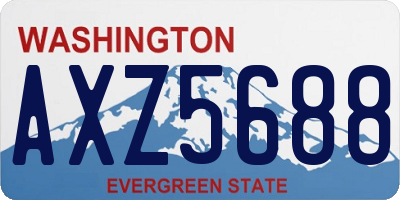 WA license plate AXZ5688