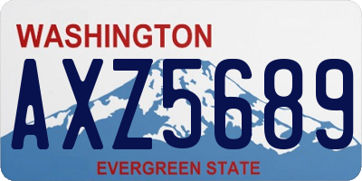 WA license plate AXZ5689