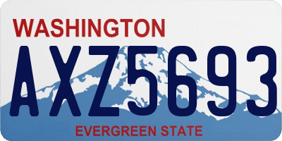 WA license plate AXZ5693