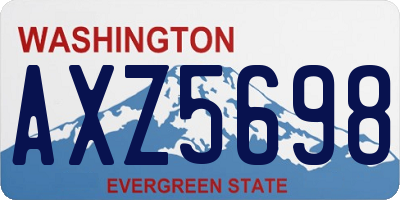 WA license plate AXZ5698
