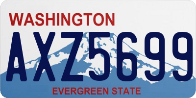 WA license plate AXZ5699