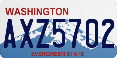 WA license plate AXZ5702