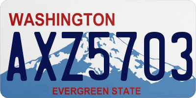 WA license plate AXZ5703