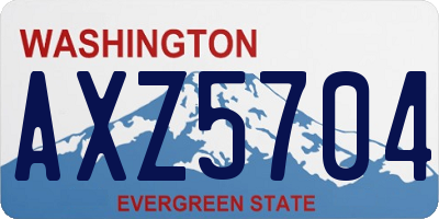 WA license plate AXZ5704