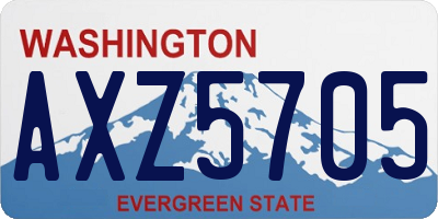 WA license plate AXZ5705