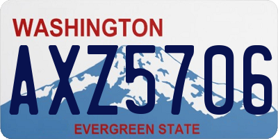 WA license plate AXZ5706