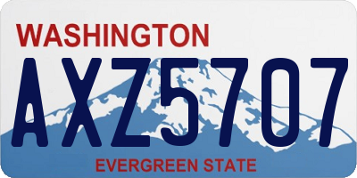 WA license plate AXZ5707