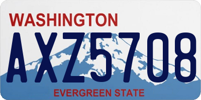 WA license plate AXZ5708