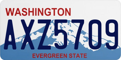 WA license plate AXZ5709