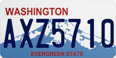 WA license plate AXZ5710
