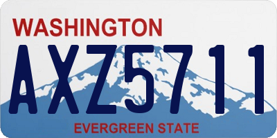 WA license plate AXZ5711