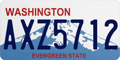 WA license plate AXZ5712