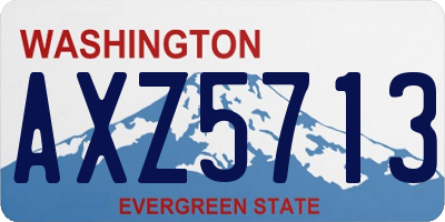 WA license plate AXZ5713