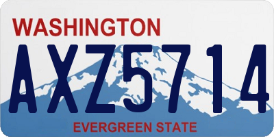 WA license plate AXZ5714