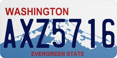 WA license plate AXZ5716