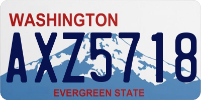WA license plate AXZ5718