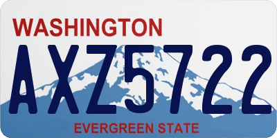 WA license plate AXZ5722
