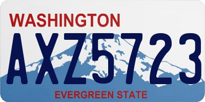 WA license plate AXZ5723
