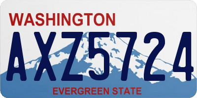 WA license plate AXZ5724