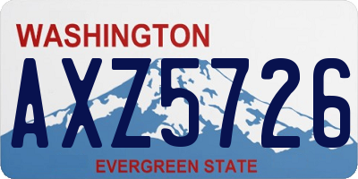 WA license plate AXZ5726