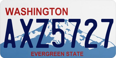 WA license plate AXZ5727
