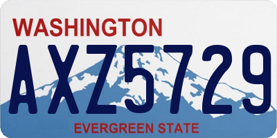 WA license plate AXZ5729