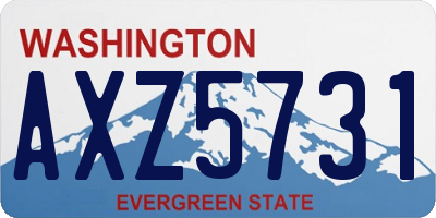 WA license plate AXZ5731
