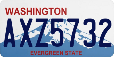 WA license plate AXZ5732
