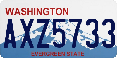 WA license plate AXZ5733