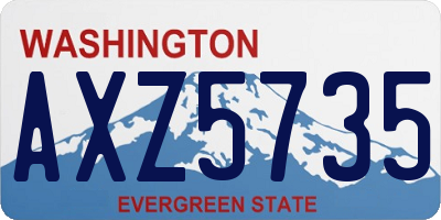 WA license plate AXZ5735