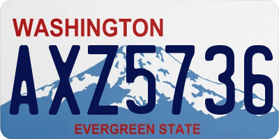 WA license plate AXZ5736