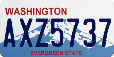 WA license plate AXZ5737