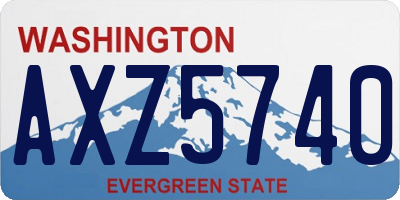 WA license plate AXZ5740
