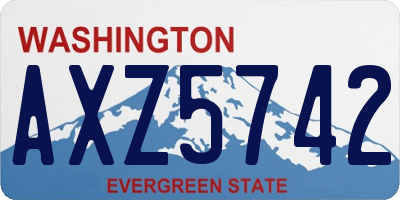 WA license plate AXZ5742