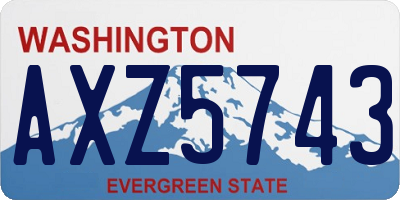 WA license plate AXZ5743