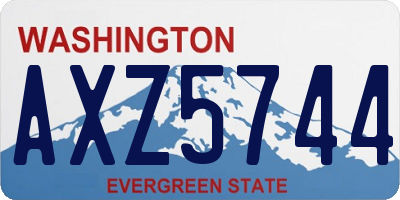 WA license plate AXZ5744