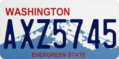 WA license plate AXZ5745
