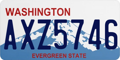WA license plate AXZ5746