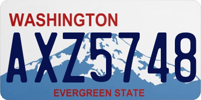 WA license plate AXZ5748