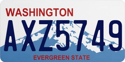 WA license plate AXZ5749