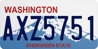 WA license plate AXZ5751