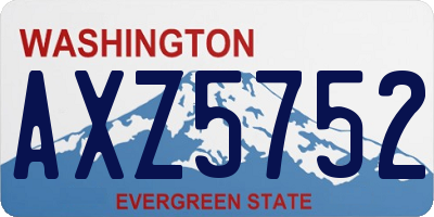 WA license plate AXZ5752