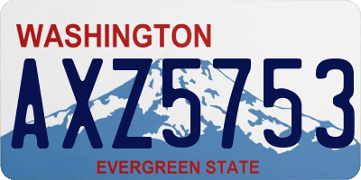 WA license plate AXZ5753